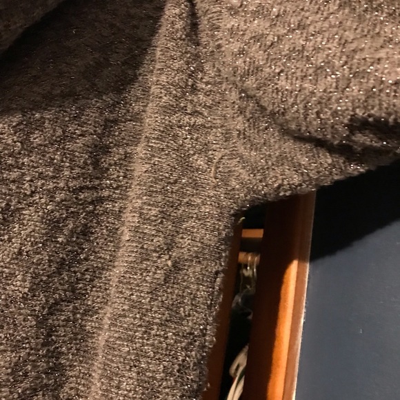 Anthropologie M/L Cardigan, Gray with Tinsel, hooded - Picture 7 of 10